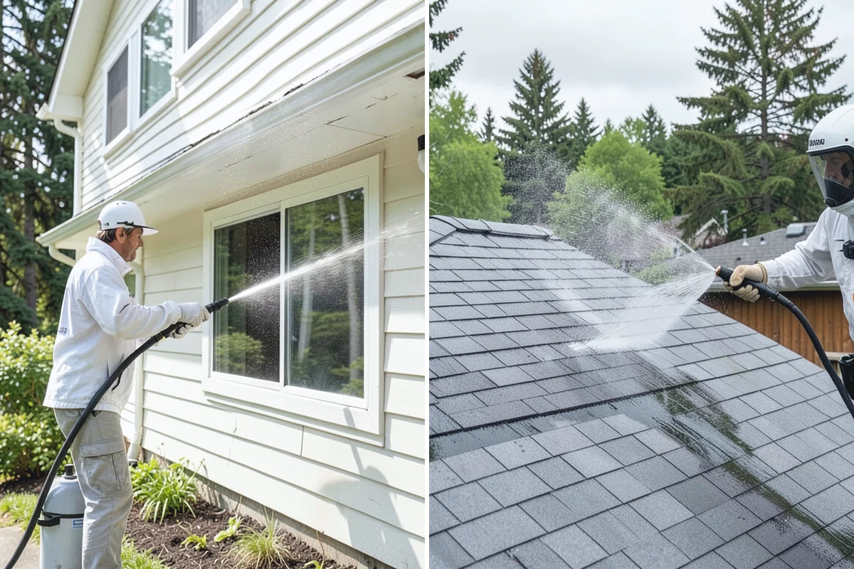 Exterior Wall Cleaning in Woodinville, King County, WA - Identify the wall material and its cleaning limits