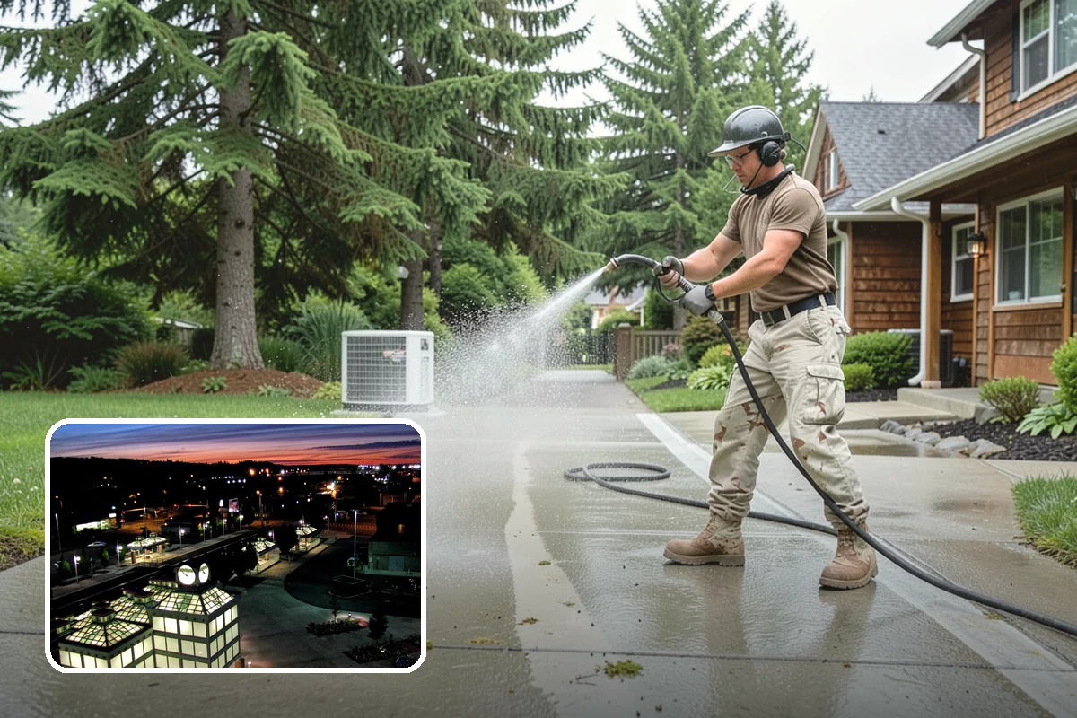 Exterior Window Cleaning in Auburn, King County, WA - Clears pollen, grime, and water spotting from the glass