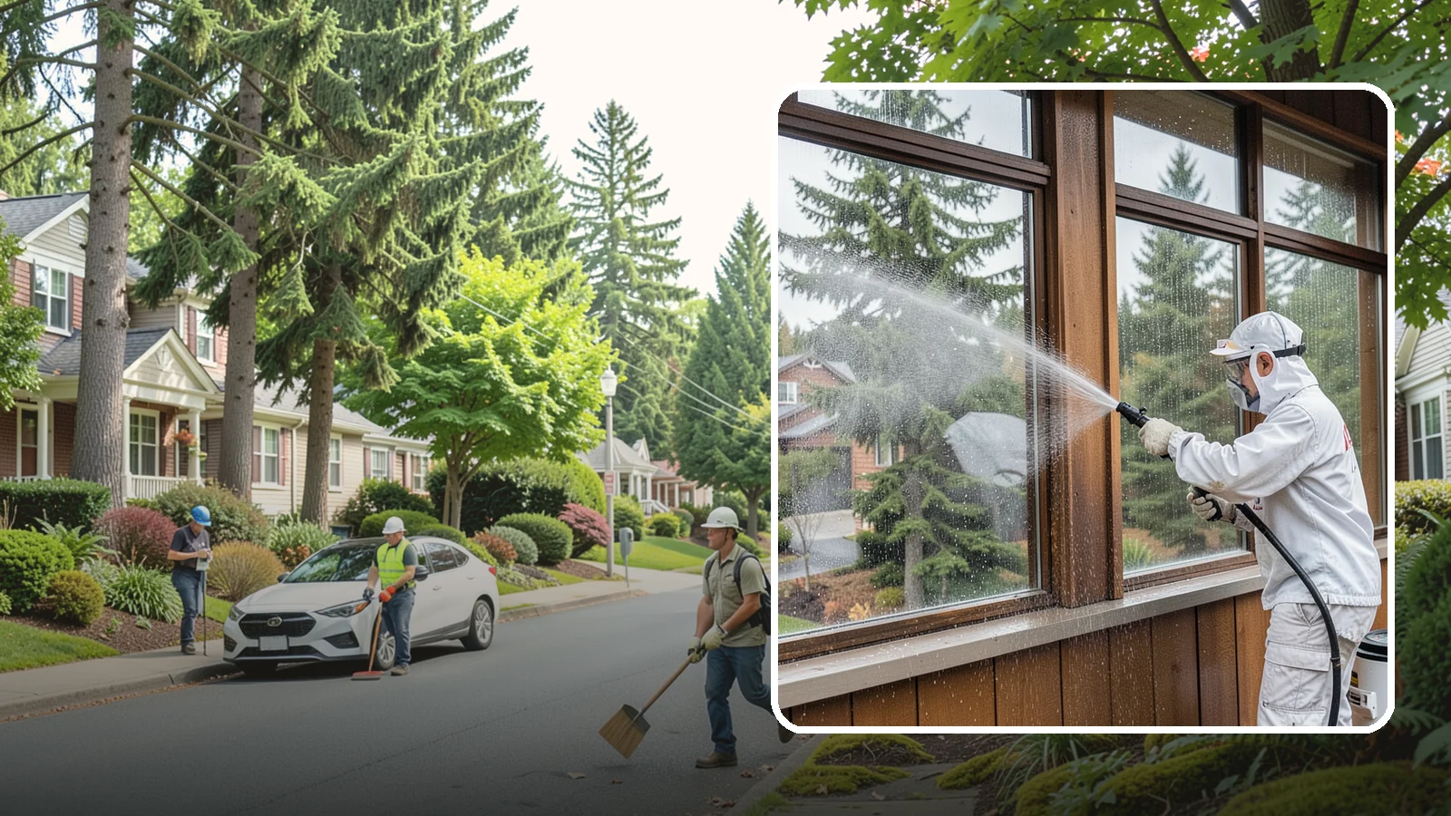 Exterior Window Cleaning in Beaux Arts Village, King County, WA - Streak-free exterior window cleaning that clears the grime and water spotting our damp, overcast climate leaves on the glass.