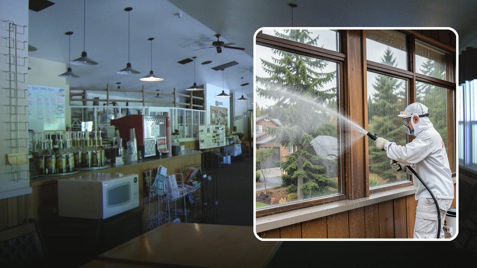 Exterior Window Cleaning in Black Diamond, King County, WA - Streak-free exterior window cleaning that clears the grime and water spotting our damp, overcast climate leaves on the glass.