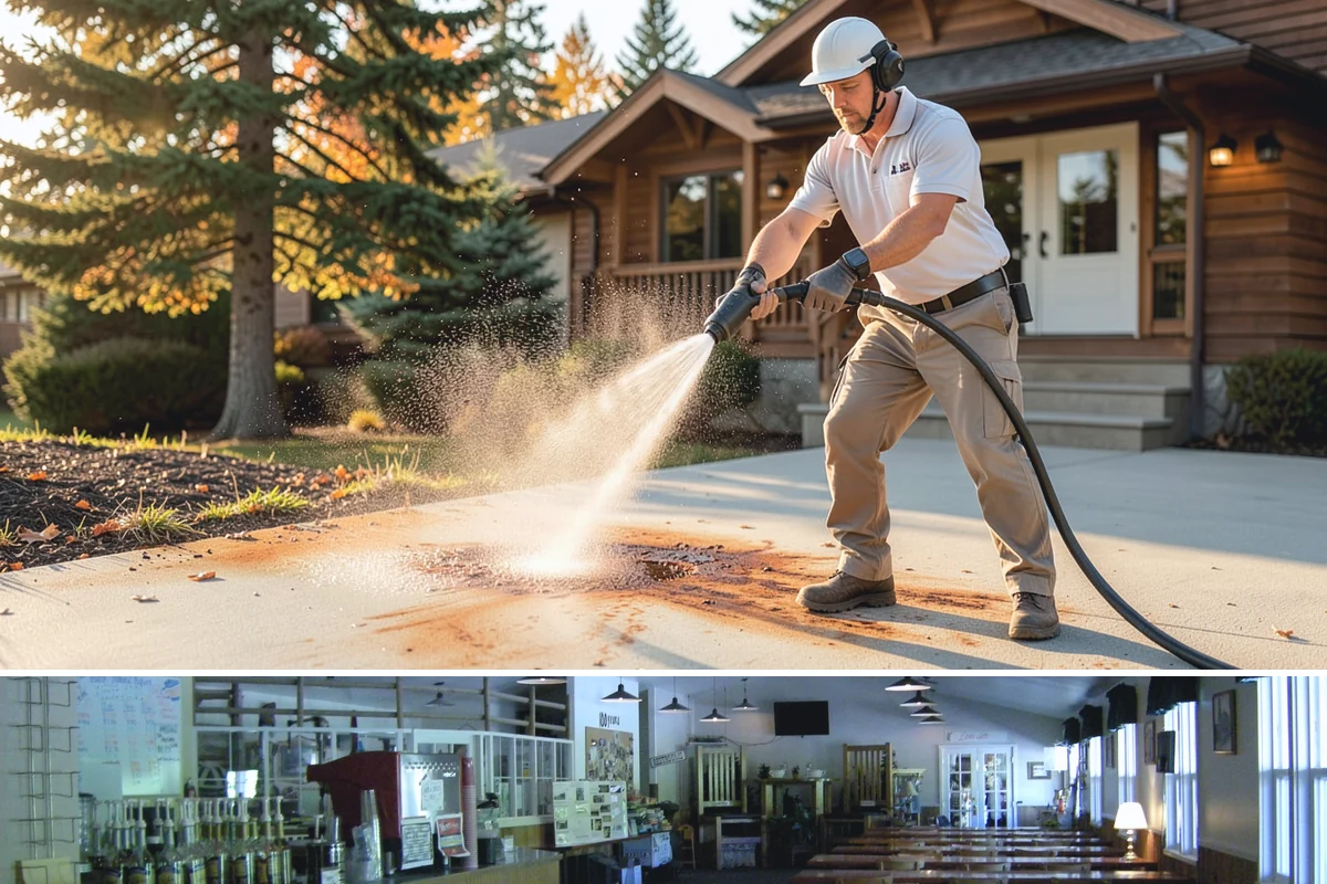 Exterior Window Cleaning in Black Diamond, King County, WA - Spring cleaning clears the winter's spotting and pollen just as brighter days return.