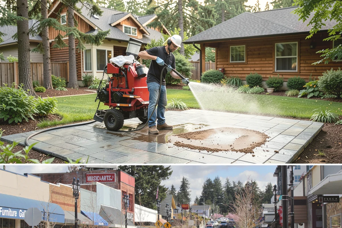 Exterior Window Cleaning in Bothell, King County, WA - Spring cleaning clears the winter's spotting and pollen just as brighter days return.