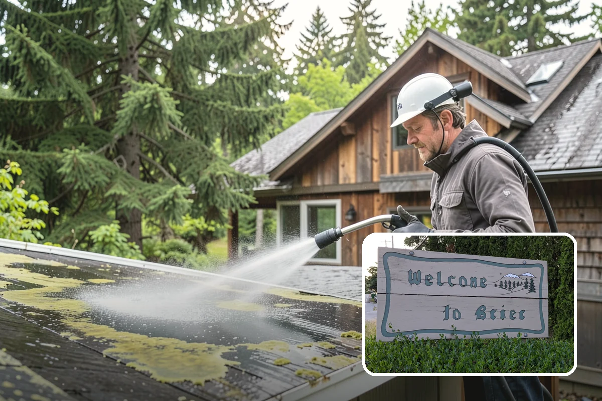 Exterior Window Cleaning in Brier, Snohomish County, WA - Clears pollen, grime, and water spotting from the glass