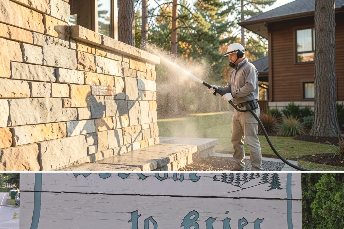 Exterior Window Cleaning in Brier, Snohomish County, WA - Spring cleaning clears the winter's spotting and pollen just as brighter days return.