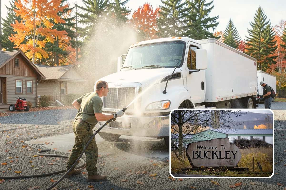 Exterior Window Cleaning in Buckley, Pierce County, WA - Clears pollen, grime, and water spotting from the glass