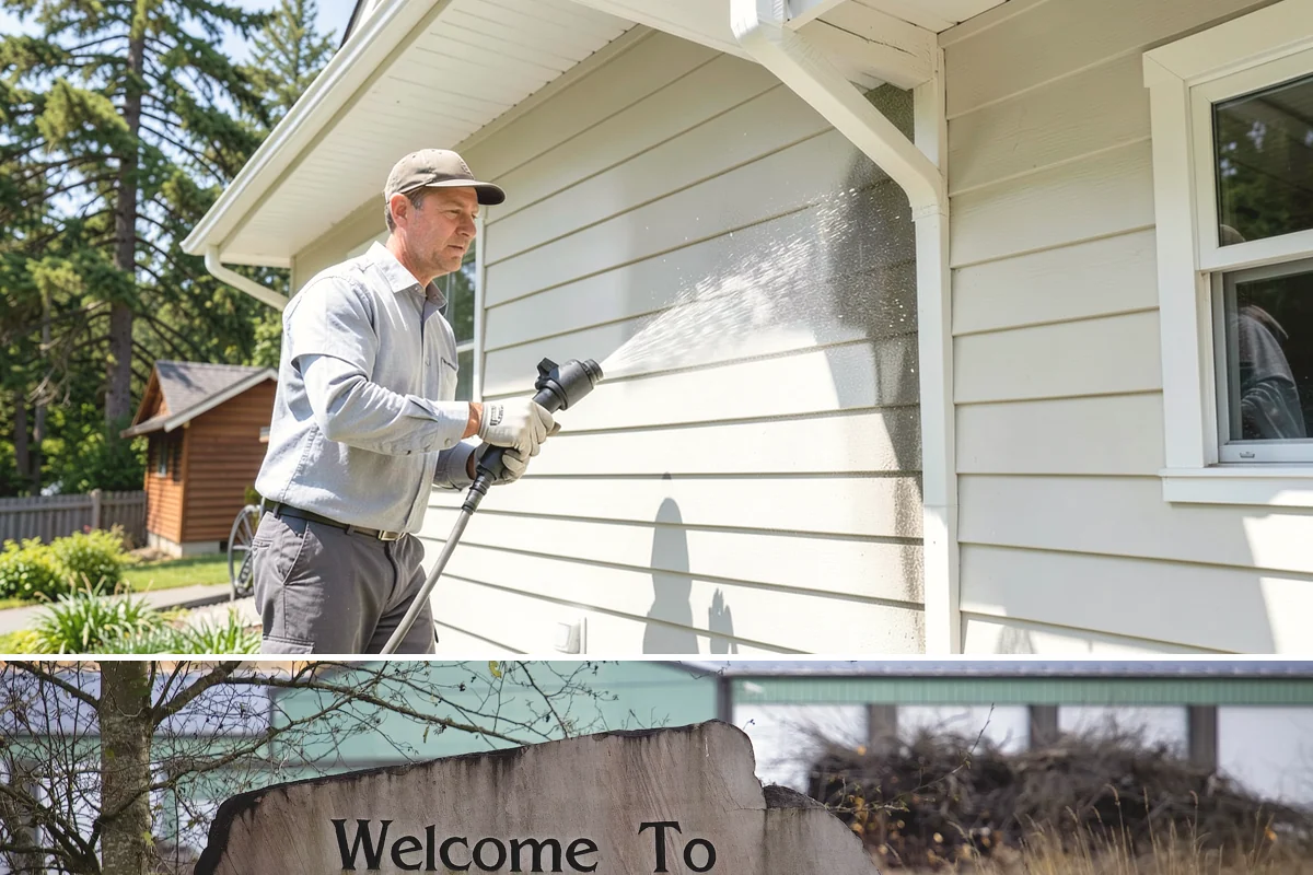 Exterior Window Cleaning in Buckley, Pierce County, WA - Spring cleaning clears the winter's spotting and pollen just as brighter days return.