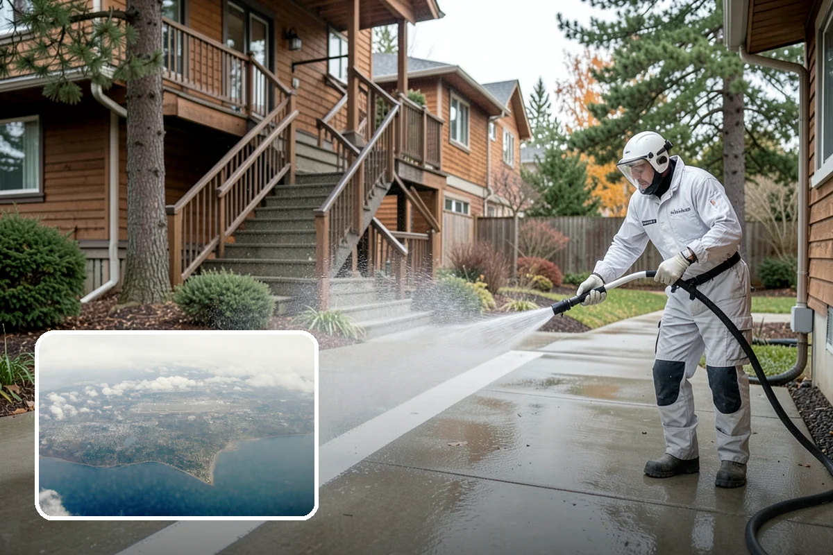 Exterior Window Cleaning in Burien, King County, WA - Clears pollen, grime, and water spotting from the glass