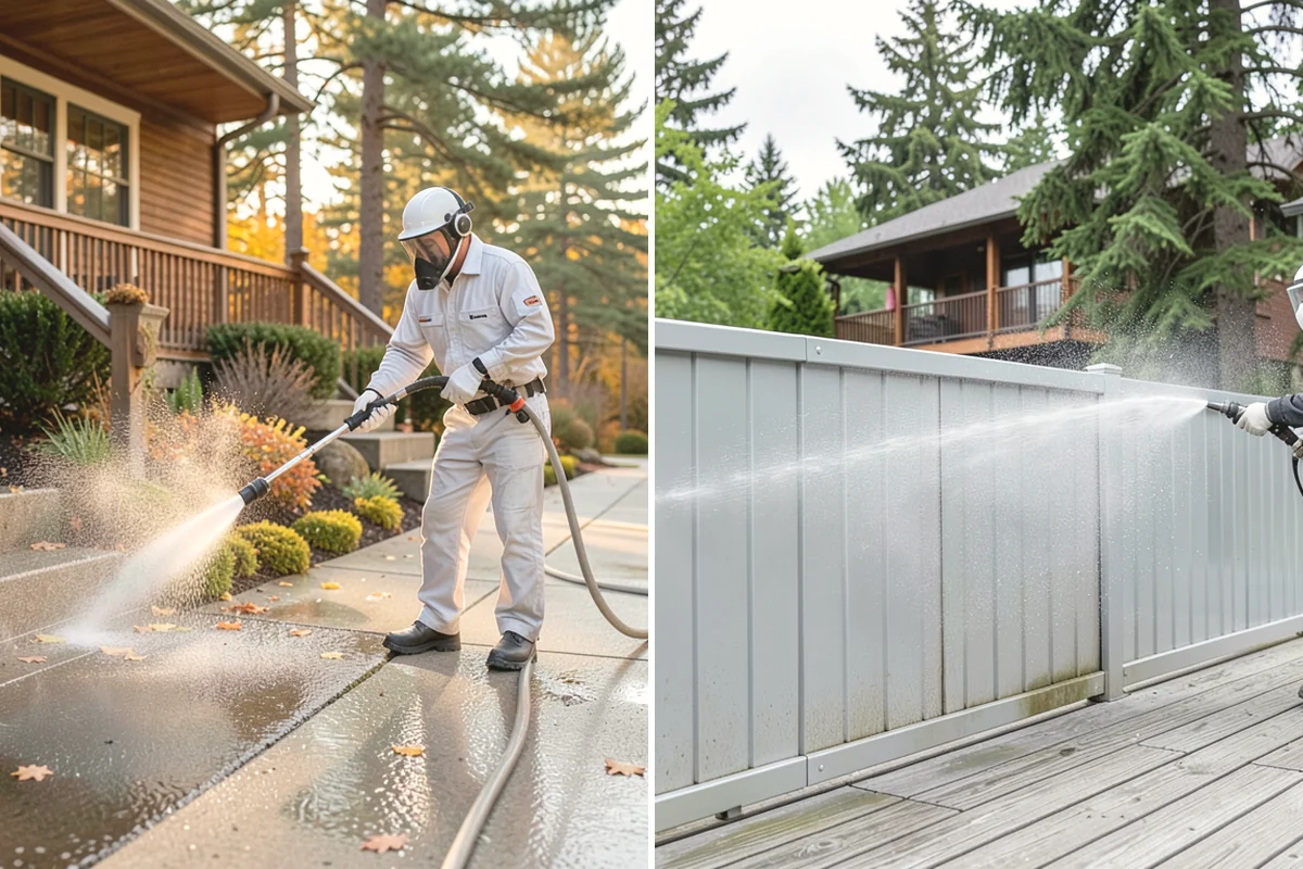Exterior Window Cleaning in Carbonado, Pierce County, WA - Rinse loose dust and pollen from the panes