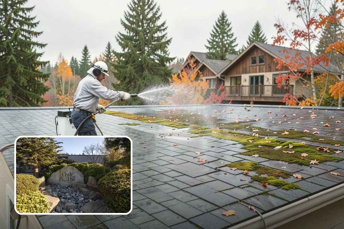 Exterior Window Cleaning in Clyde Hill, King County, WA - Clears pollen, grime, and water spotting from the glass