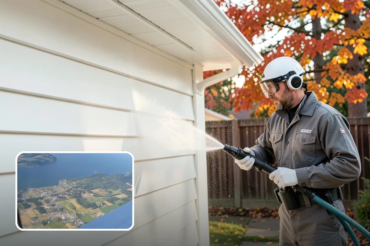 Exterior Window Cleaning in Coupeville, Island County, WA - Clears pollen, grime, and water spotting from the glass