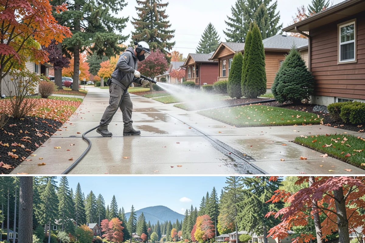 Exterior Window Cleaning in Covington, King County, WA - Spring cleaning clears the winter's spotting and pollen just as brighter days return.