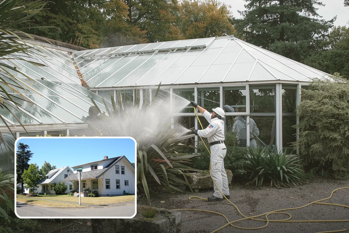 Exterior Window Cleaning in DuPont, Pierce County, WA - Clears pollen, grime, and water spotting from the glass