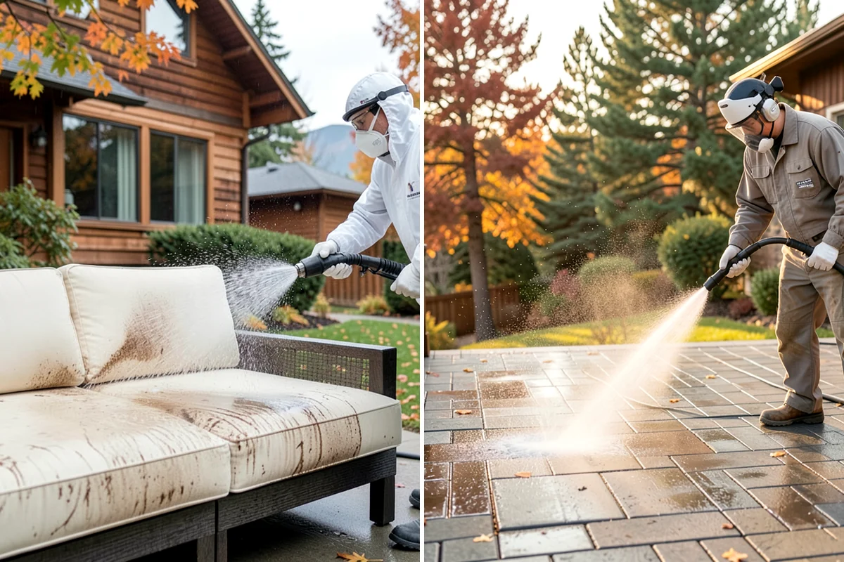 Exterior Window Cleaning in DuPont, Pierce County, WA - Rinse loose dust and pollen from the panes