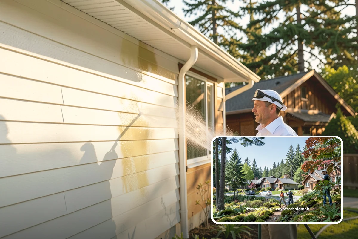 Exterior Window Cleaning in Edgewood, Pierce County, WA - Clears pollen, grime, and water spotting from the glass