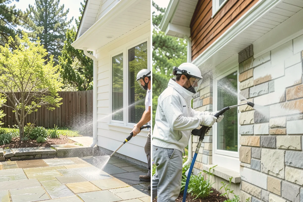 Exterior Window Cleaning in Fife, Pierce County, WA - Rinse loose dust and pollen from the panes