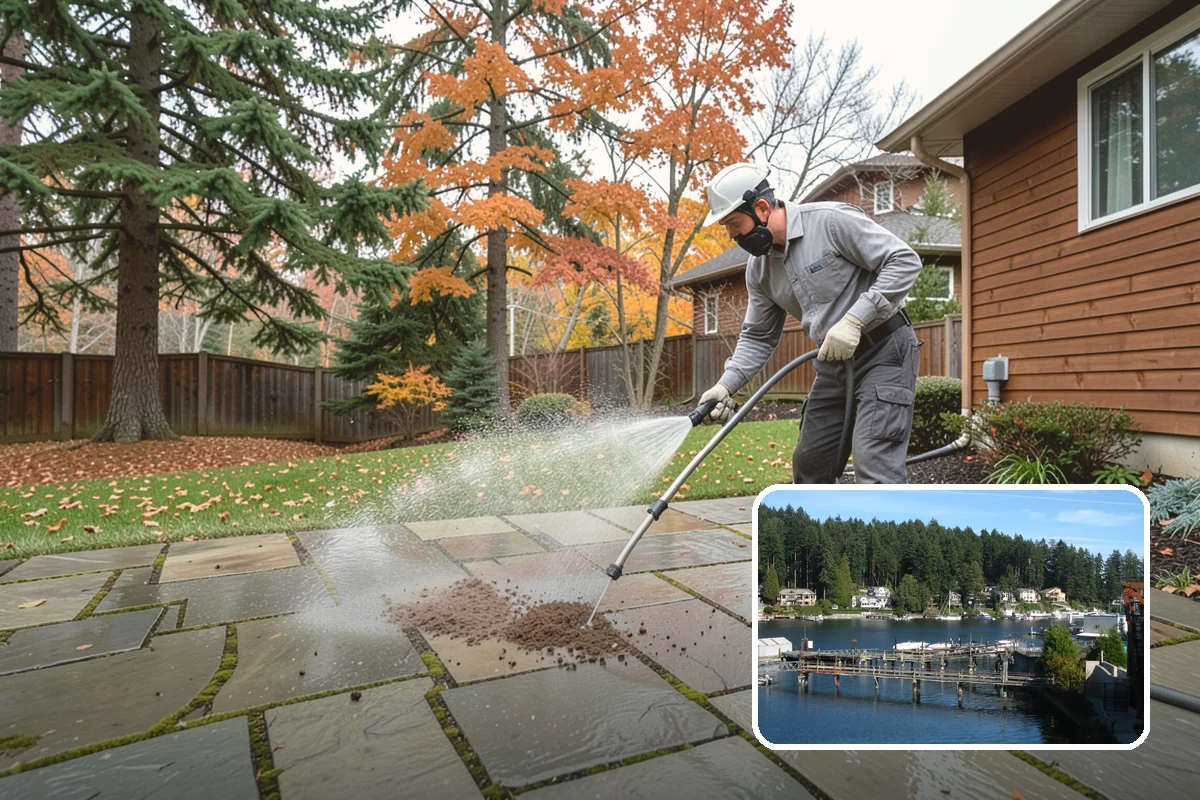 Exterior Window Cleaning in Gig Harbor, Pierce County, WA - Clears pollen, grime, and water spotting from the glass