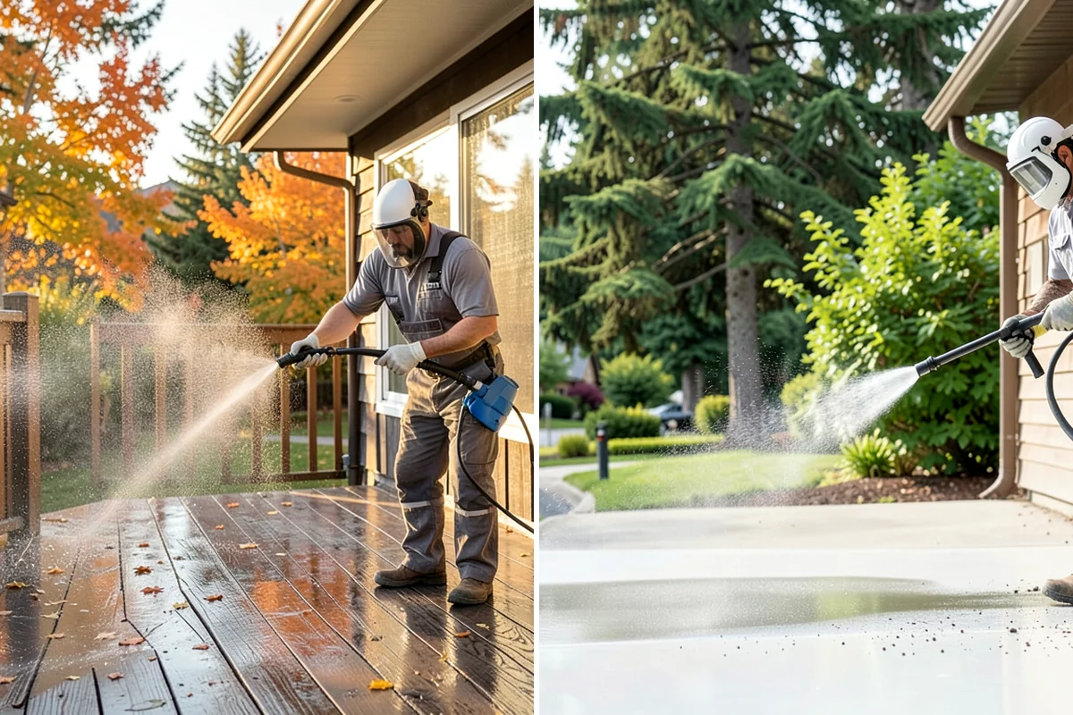 Exterior Window Cleaning in Hunts Point, King County, WA - Rinse loose dust and pollen from the panes