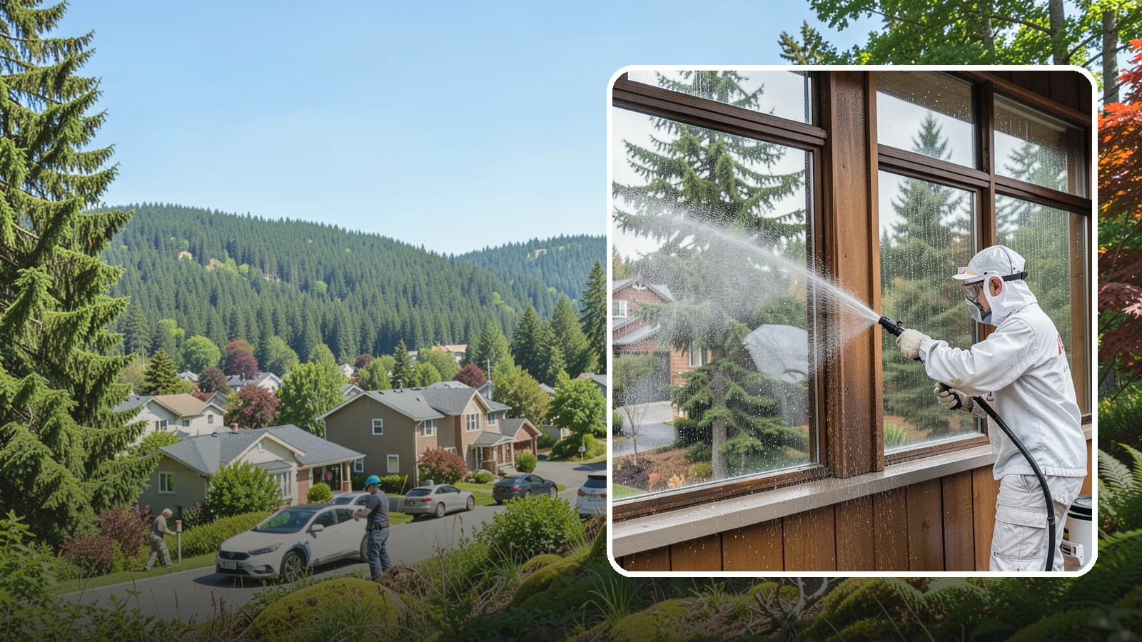 Exterior Window Cleaning in Index, Snohomish County, WA - Streak-free exterior window cleaning that clears the grime and water spotting our damp, overcast climate leaves on the glass.