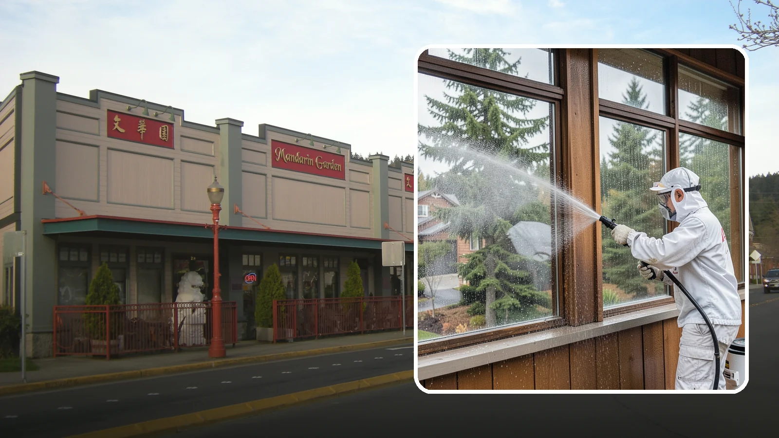 Exterior Window Cleaning in Issaquah, King County, WA - Streak-free exterior window cleaning that clears the grime and water spotting our damp, overcast climate leaves on the glass.