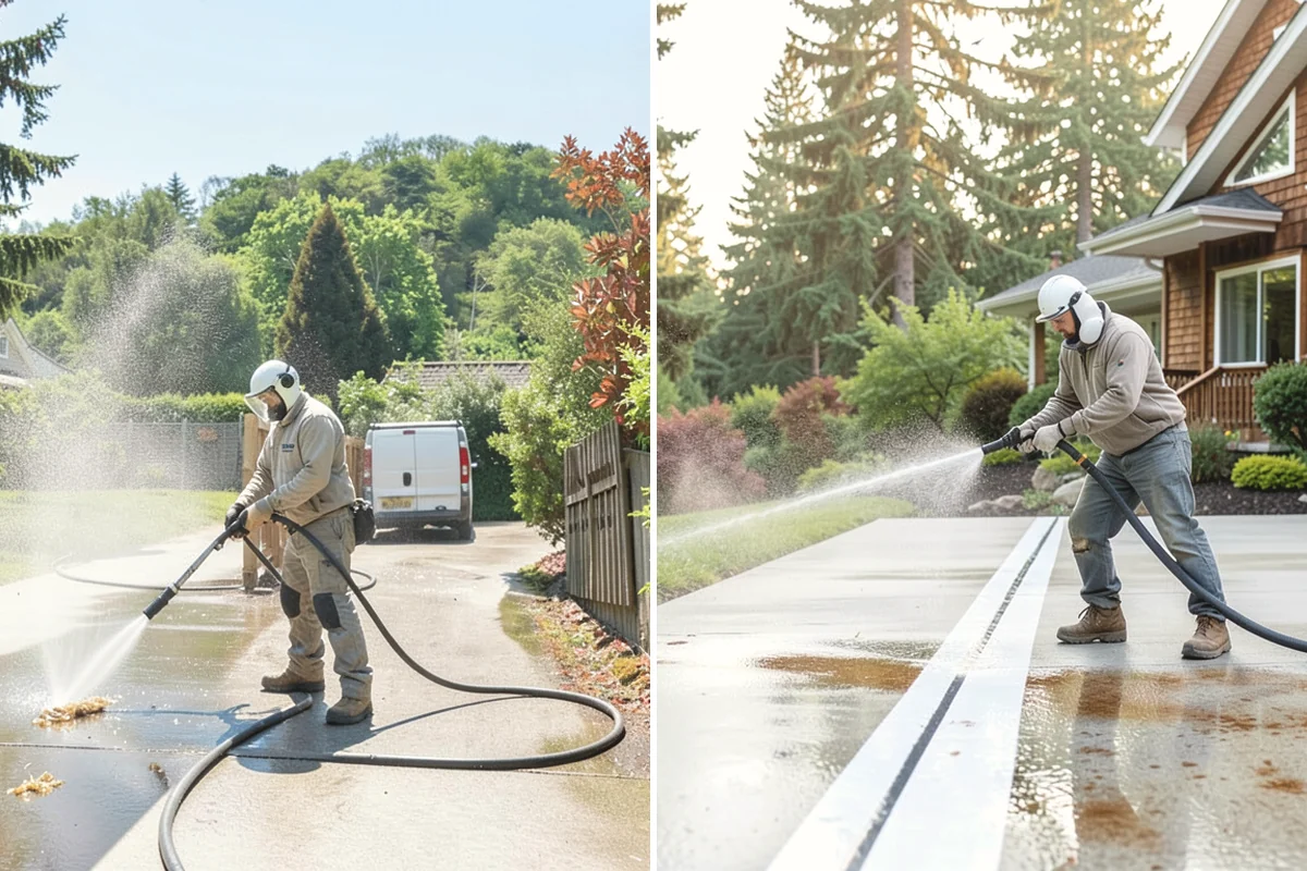 Exterior Window Cleaning in Issaquah, King County, WA - Rinse loose dust and pollen from the panes
