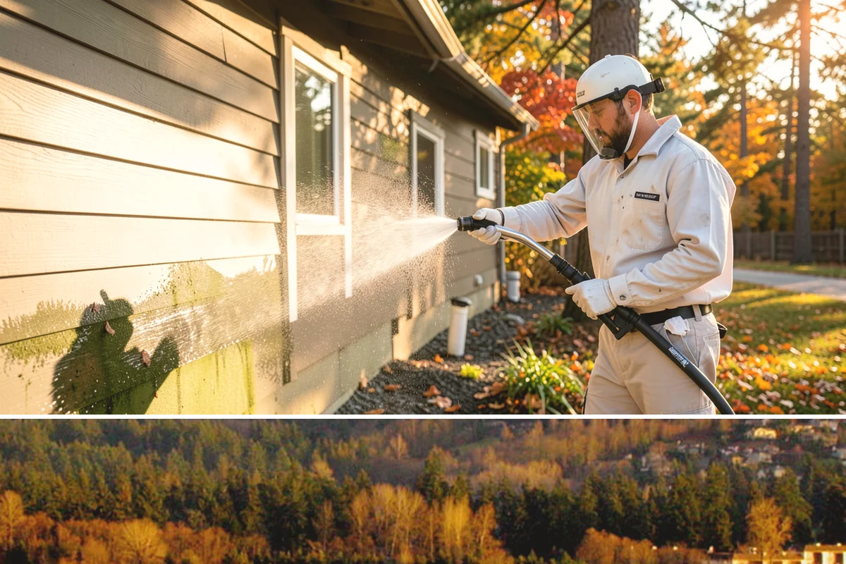 Exterior Window Cleaning in Kenmore, King County, WA - Spring cleaning clears the winter's spotting and pollen just as brighter days return.