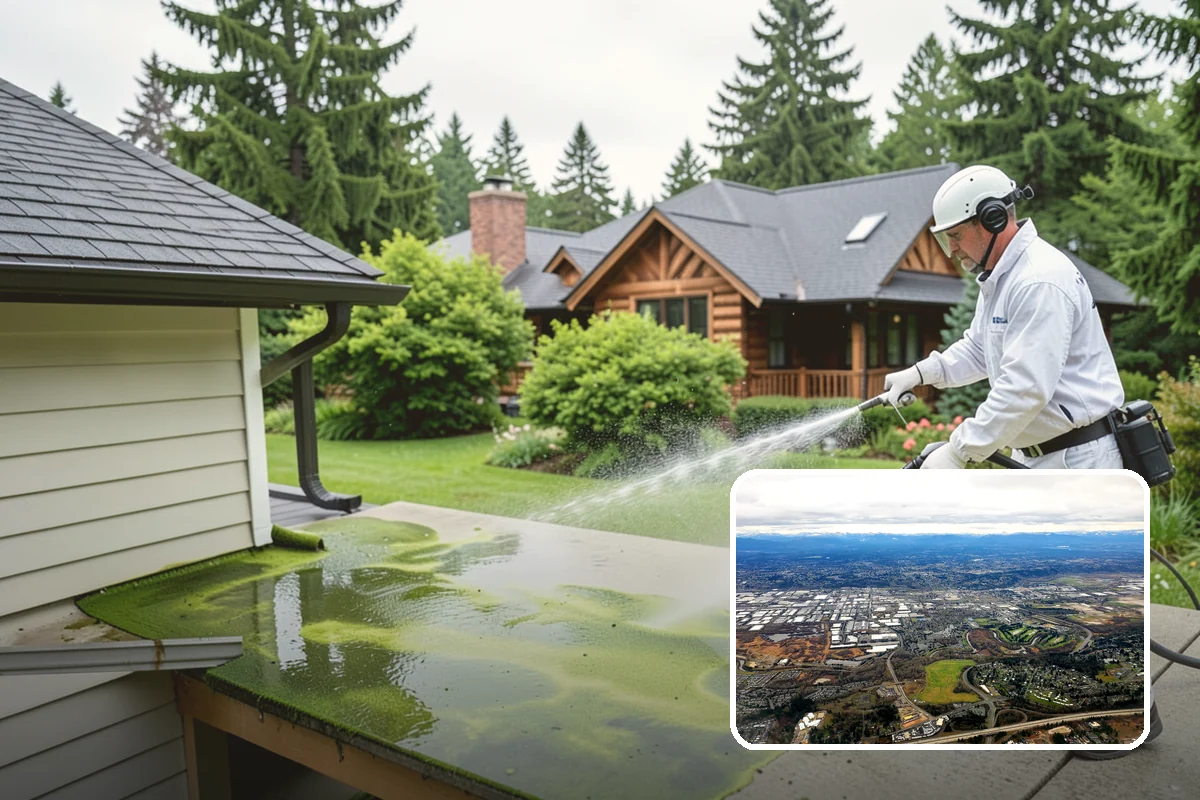 Exterior Window Cleaning in Kent, King County, WA - Clears pollen, grime, and water spotting from the glass