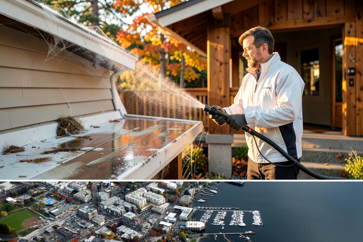 Exterior Window Cleaning in Kirkland, King County, WA - Spring cleaning clears the winter's spotting and pollen just as brighter days return.