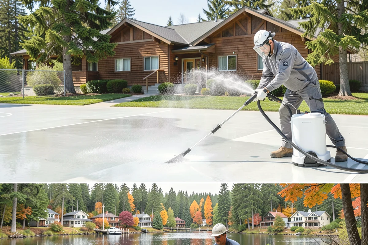 Exterior Window Cleaning in La Conner, Skagit County, WA - Spring cleaning clears the winter's spotting and pollen just as brighter days return.