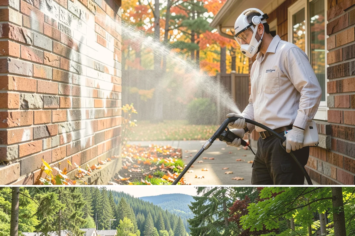 Exterior Window Cleaning in Lake Forest Park, King County, WA - Spring cleaning clears the winter's spotting and pollen just as brighter days return.