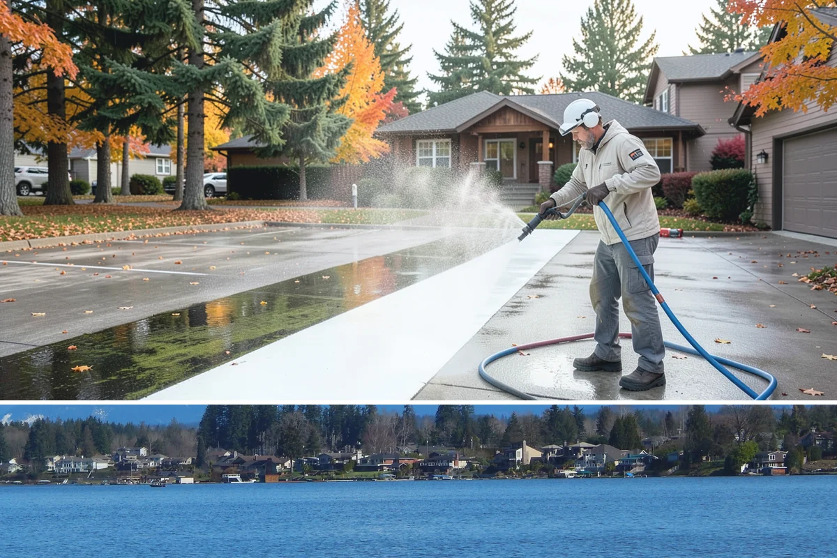 Exterior Window Cleaning in Lake Stevens, Snohomish County, WA - Spring cleaning clears the winter's spotting and pollen just as brighter days return.