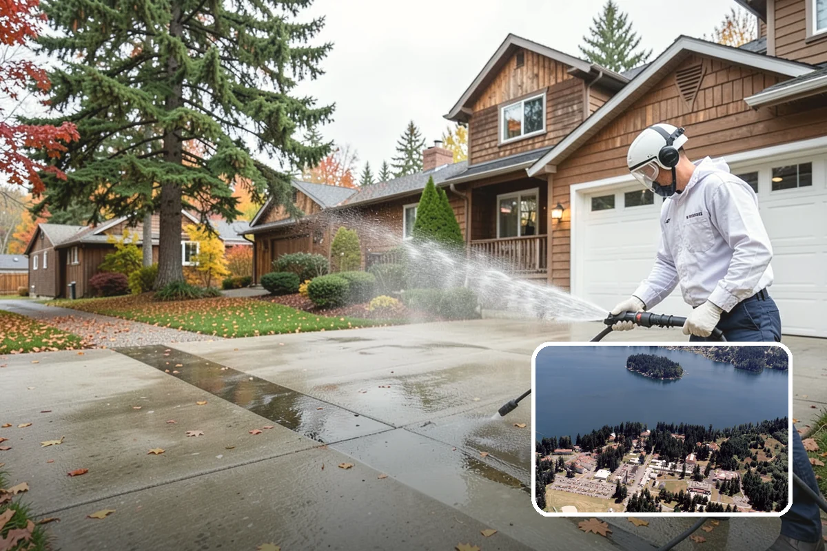 Exterior Window Cleaning in Lakewood, Pierce County, WA - Clears pollen, grime, and water spotting from the glass