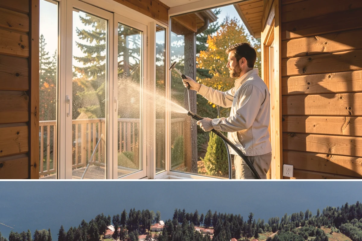 Exterior Window Cleaning in Lakewood, Pierce County, WA - Spring cleaning clears the winter's spotting and pollen just as brighter days return.