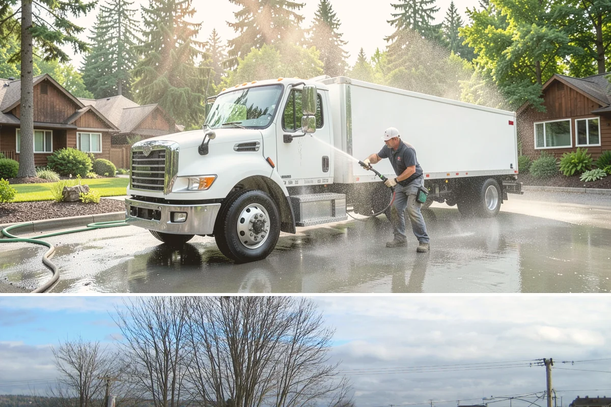 Exterior Window Cleaning in Langley, Island County, WA - Spring cleaning clears the winter's spotting and pollen just as brighter days return.