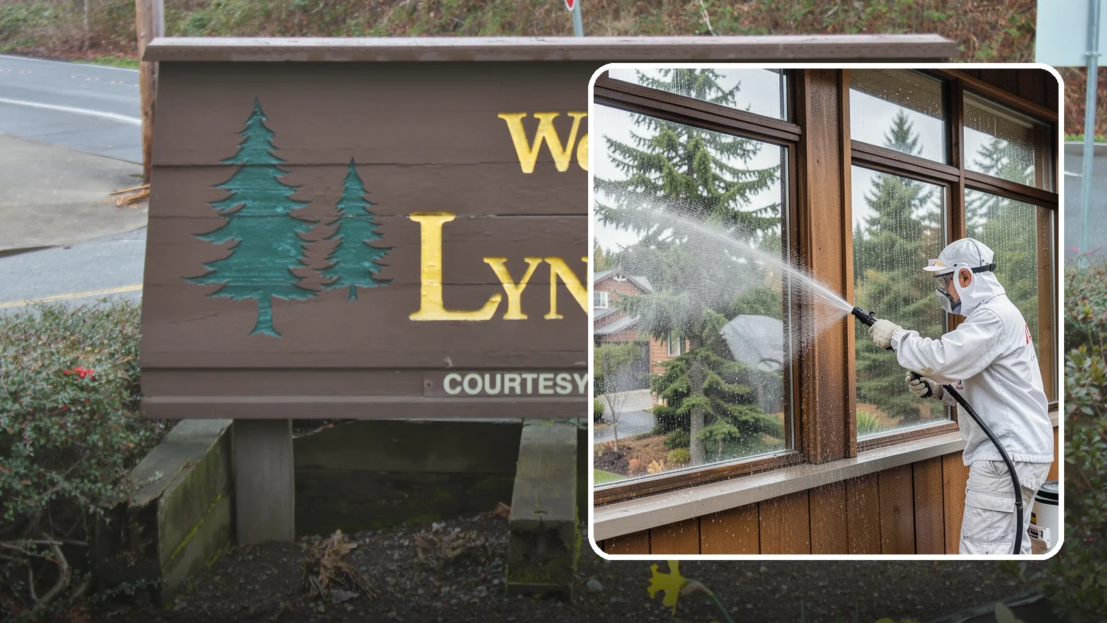 Exterior Window Cleaning in Lynnwood, Snohomish County, WA - Streak-free exterior window cleaning that clears the grime and water spotting our damp, overcast climate leaves on the glass.
