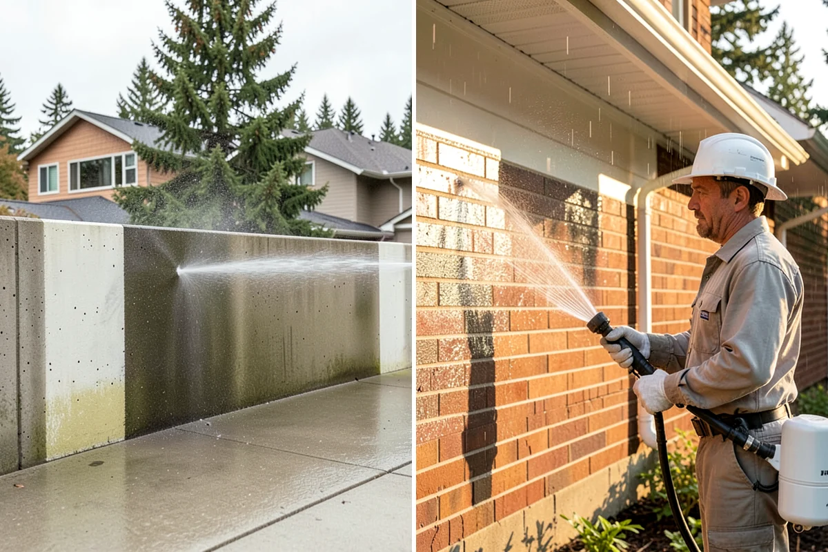 Exterior Window Cleaning in Maple Valley, King County, WA - Rinse loose dust and pollen from the panes