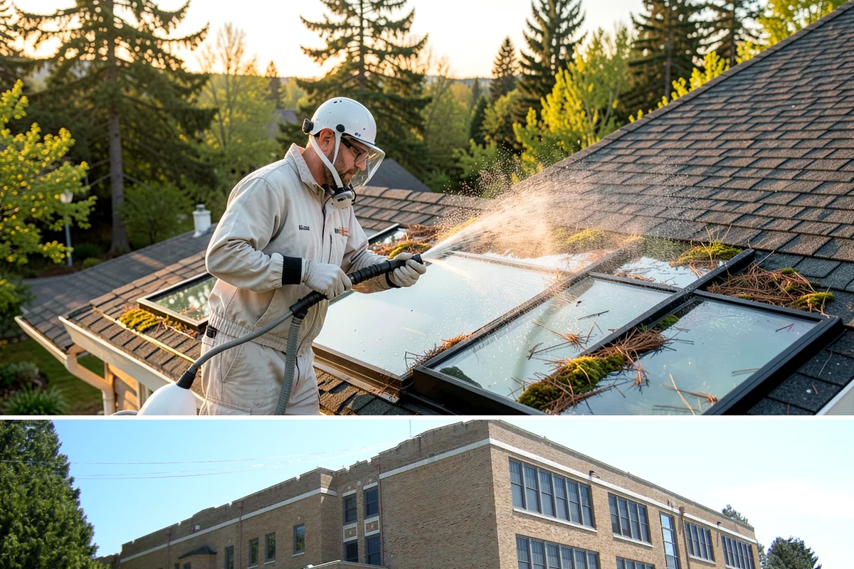 Exterior Window Cleaning in Maple Valley, King County, WA - Spring cleaning clears the winter's spotting and pollen just as brighter days return.