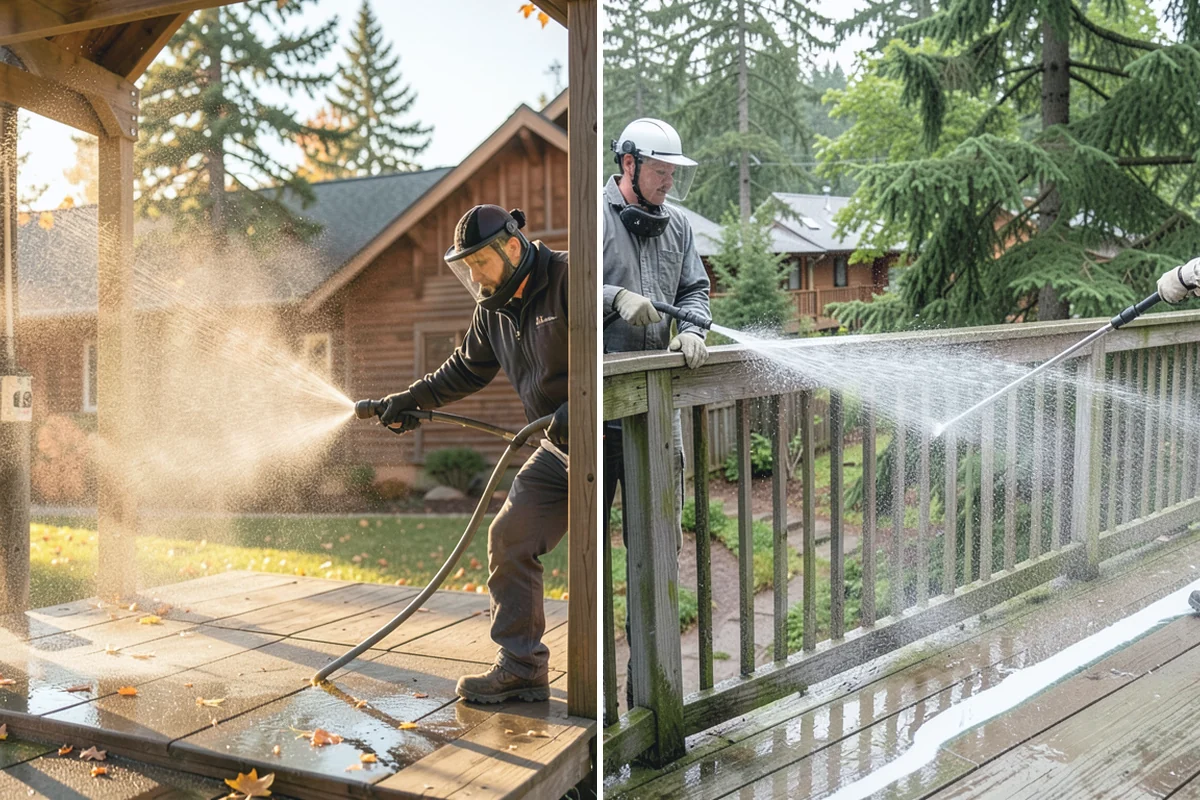 Exterior Window Cleaning in Marysville, Snohomish County, WA - Rinse loose dust and pollen from the panes