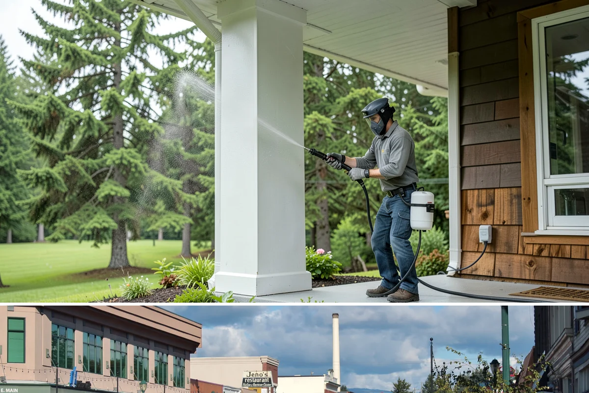 Exterior Window Cleaning in Monroe, Snohomish County, WA - Spring cleaning clears the winter's spotting and pollen just as brighter days return.