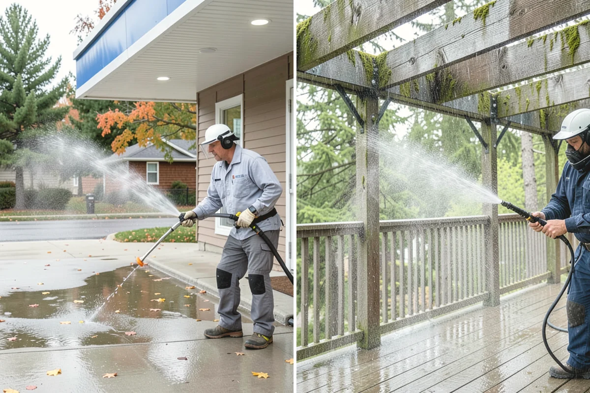 Exterior Window Cleaning in Mountlake Terrace, Snohomish County, WA - Rinse loose dust and pollen from the panes