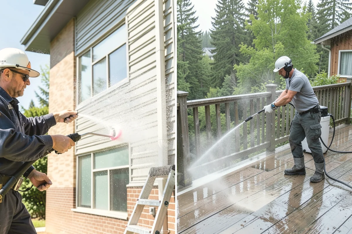 Exterior Window Cleaning in Mukilteo, Snohomish County, WA - Rinse loose dust and pollen from the panes