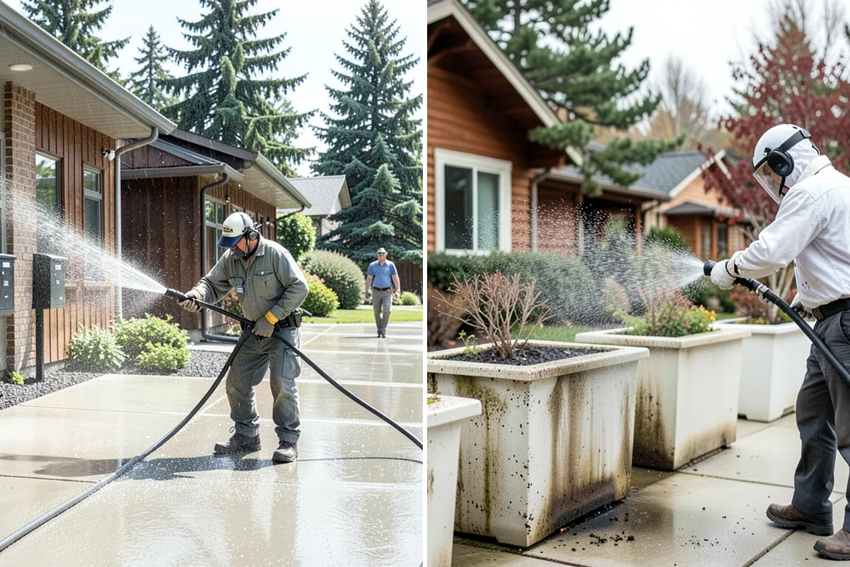 Exterior Window Cleaning in Normandy Park, King County, WA - Rinse loose dust and pollen from the panes