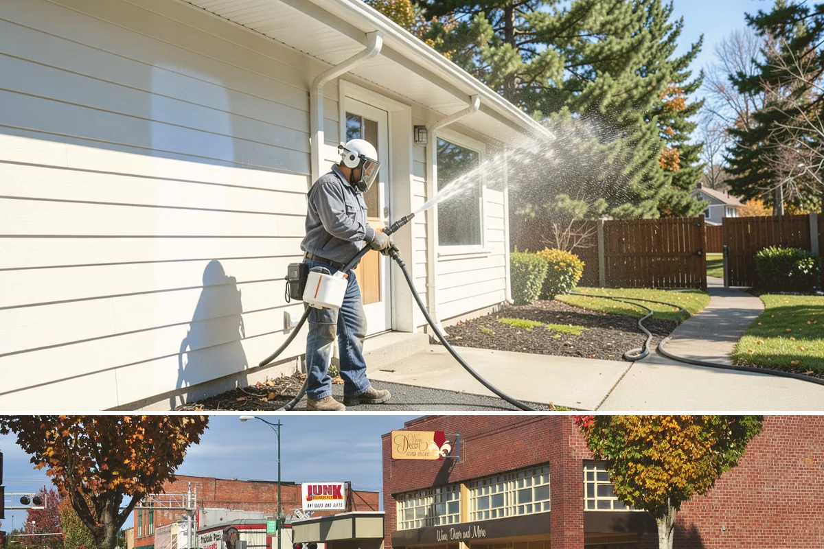 Exterior Window Cleaning in Puyallup, Pierce County, WA - Spring cleaning clears the winter's spotting and pollen just as brighter days return.