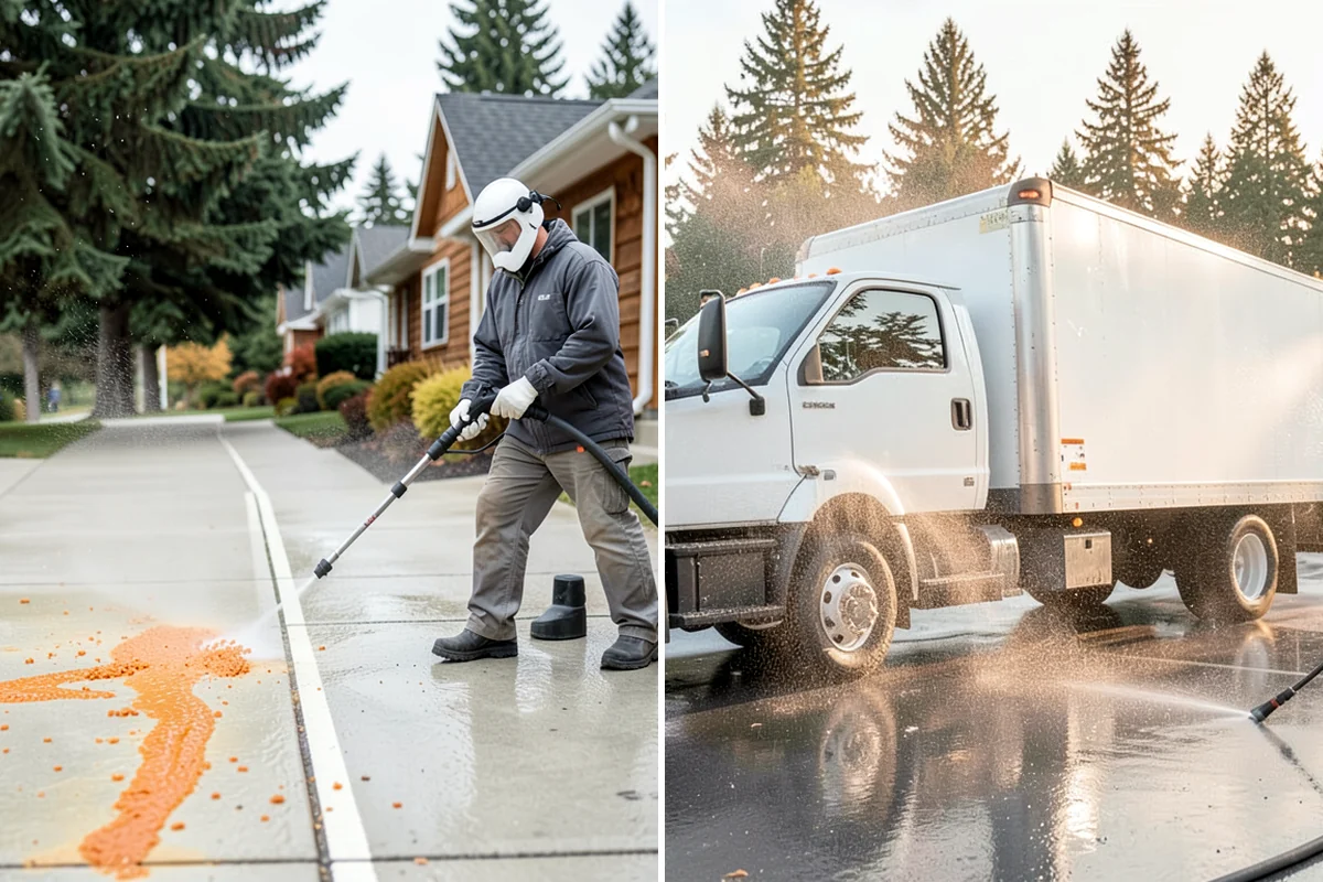 Exterior Window Cleaning in Sedro-Woolley, Skagit County, WA - Rinse loose dust and pollen from the panes