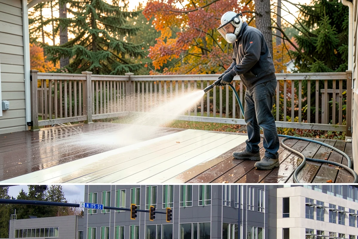 Exterior Window Cleaning in Shoreline, King County, WA - Spring cleaning clears the winter's spotting and pollen just as brighter days return.