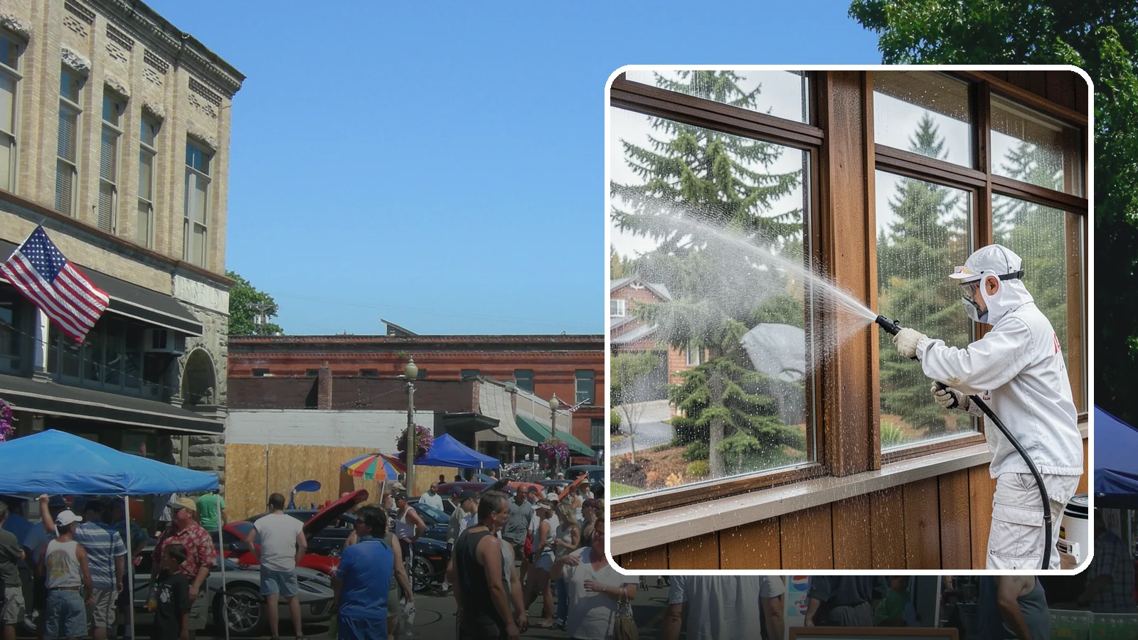 Exterior Window Cleaning in Snohomish, Snohomish County, WA - Streak-free exterior window cleaning that clears the grime and water spotting our damp, overcast climate leaves on the glass.