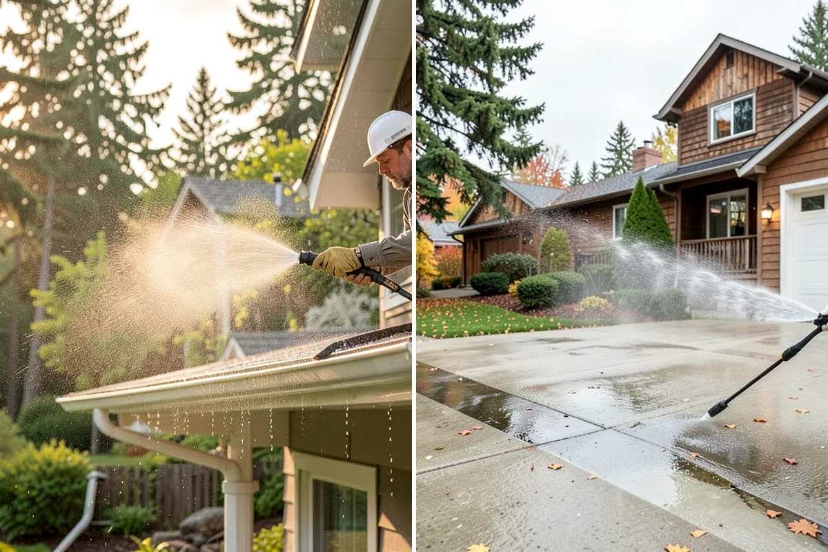 Exterior Window Cleaning in Snoqualmie, King County, WA - Rinse loose dust and pollen from the panes