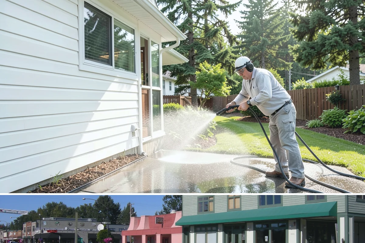 Exterior Window Cleaning in Snoqualmie, King County, WA - Spring cleaning clears the winter's spotting and pollen just as brighter days return.