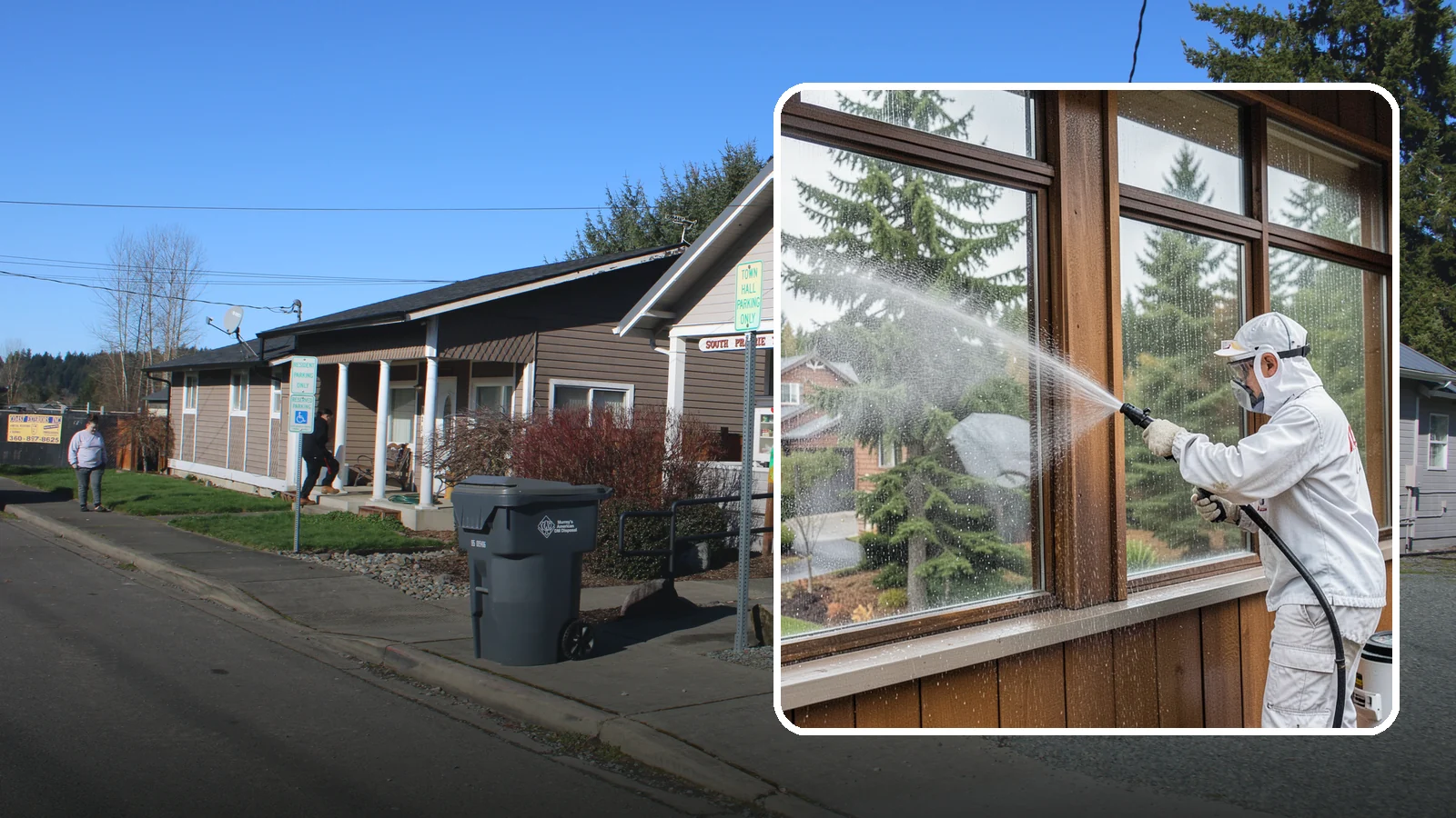 Exterior Window Cleaning in South Prairie, Pierce County, WA - Streak-free exterior window cleaning that clears the grime and water spotting our damp, overcast climate leaves on the glass.