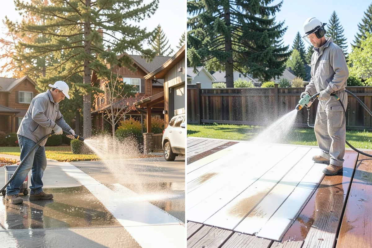 Exterior Window Cleaning in South Prairie, Pierce County, WA - Rinse loose dust and pollen from the panes