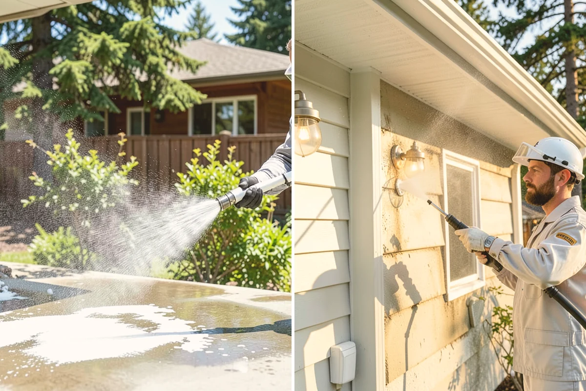 Exterior Window Cleaning in Stanwood, Snohomish County, WA - Rinse loose dust and pollen from the panes